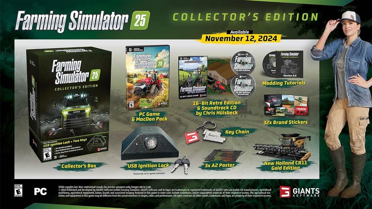 Farming Simulator 25 date de sortie, édition collector et nouvelles fonctionnalités.