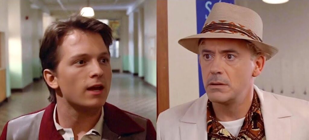 Deepfake Retour vers le futur Tom Holland Robert Downey Jr
