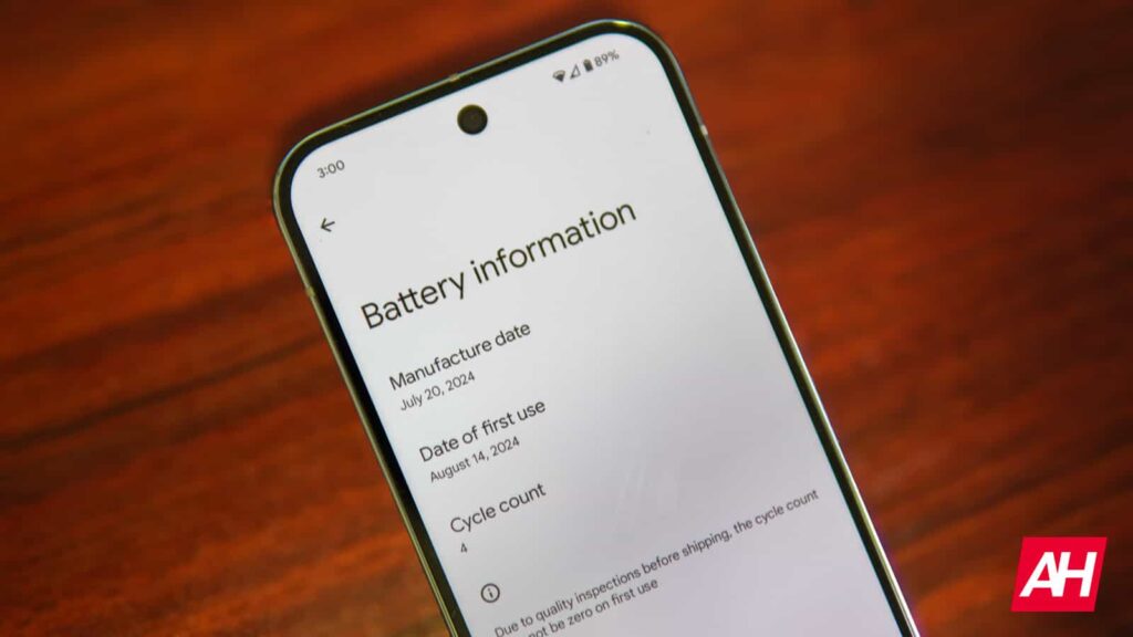Pixel 9’s Battery Info section now also shows Charging Cycle Count