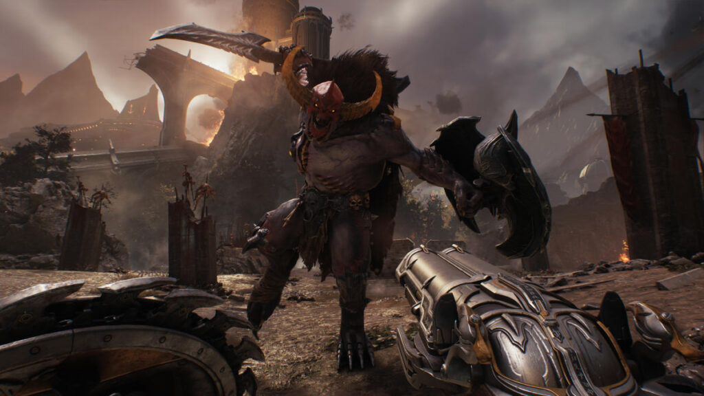 The Dark Ages will release simultaneously for PS5 and Xbox Series X when it lands in May, because the director told Phil Spencer he "wanted to sell it on all platforms"
