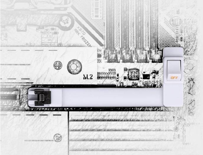 Vendor puts an on-and-off switch on a AMD X870 motherboard to enable easy GPU removal