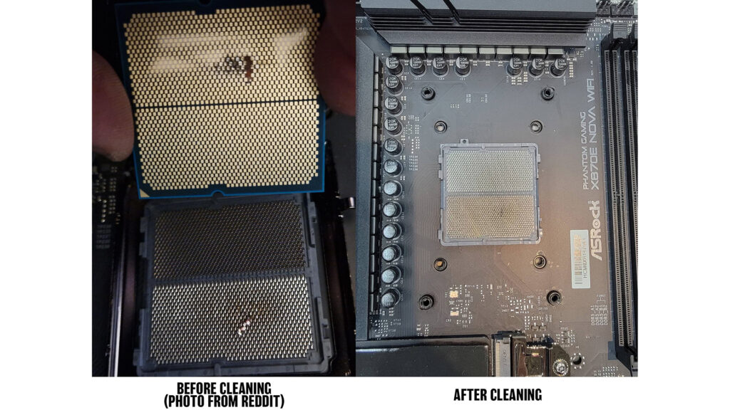 ASRock claims to fix 'burned out' AM5 motherboard by cleaning the socket
